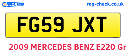 FG59JXT are the vehicle registration plates.