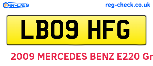 LB09HFG are the vehicle registration plates.