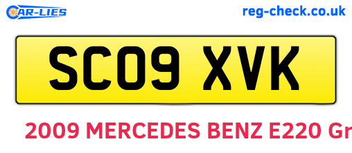 SC09XVK are the vehicle registration plates.