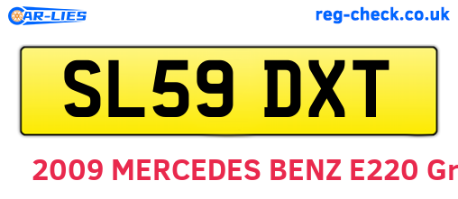 SL59DXT are the vehicle registration plates.