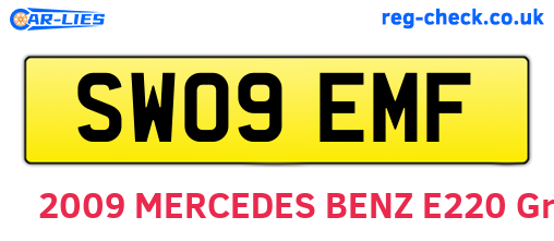 SW09EMF are the vehicle registration plates.