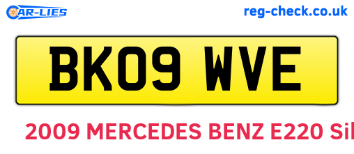 BK09WVE are the vehicle registration plates.