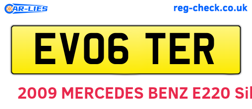 EV06TER are the vehicle registration plates.