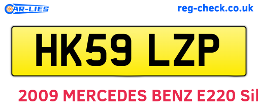 HK59LZP are the vehicle registration plates.
