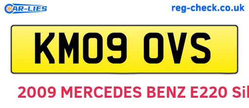 KM09OVS are the vehicle registration plates.