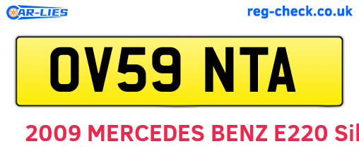 OV59NTA are the vehicle registration plates.