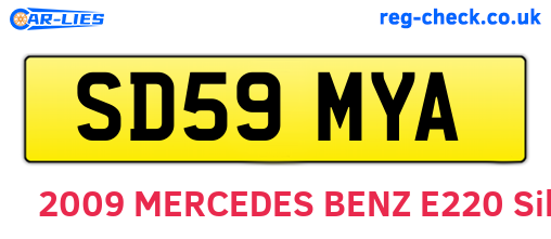 SD59MYA are the vehicle registration plates.