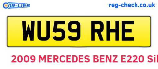 WU59RHE are the vehicle registration plates.