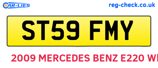 ST59FMY are the vehicle registration plates.