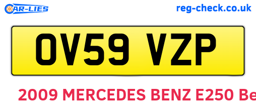 OV59VZP are the vehicle registration plates.