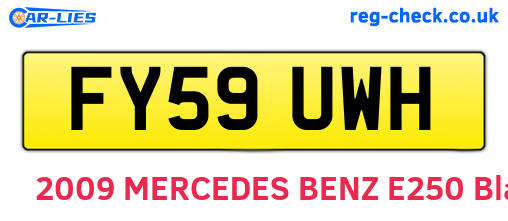 FY59UWH are the vehicle registration plates.
