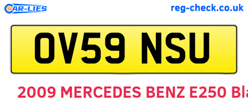 OV59NSU are the vehicle registration plates.