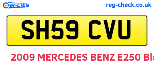 SH59CVU are the vehicle registration plates.