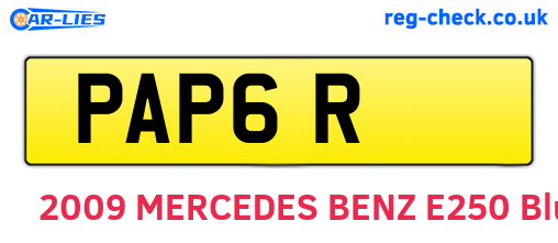 PAP6R are the vehicle registration plates.