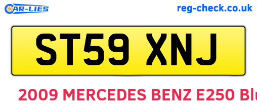 ST59XNJ are the vehicle registration plates.