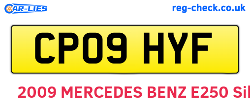 CP09HYF are the vehicle registration plates.