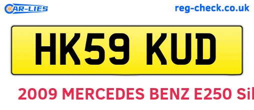 HK59KUD are the vehicle registration plates.