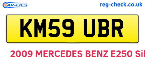 KM59UBR are the vehicle registration plates.