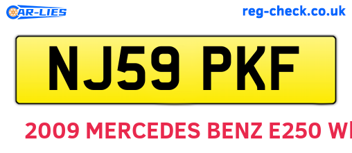 NJ59PKF are the vehicle registration plates.