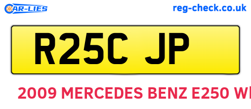 R25CJP are the vehicle registration plates.