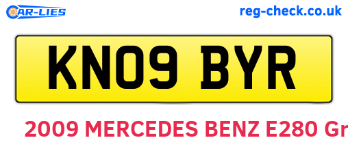 KN09BYR are the vehicle registration plates.