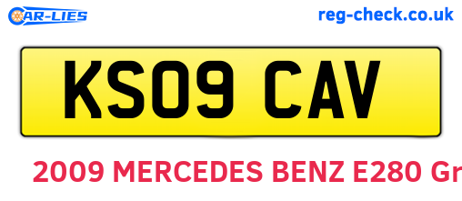 KS09CAV are the vehicle registration plates.