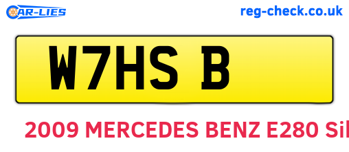 W7HSB are the vehicle registration plates.