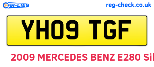YH09TGF are the vehicle registration plates.