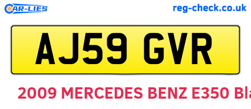 AJ59GVR are the vehicle registration plates.