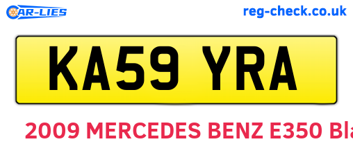 KA59YRA are the vehicle registration plates.