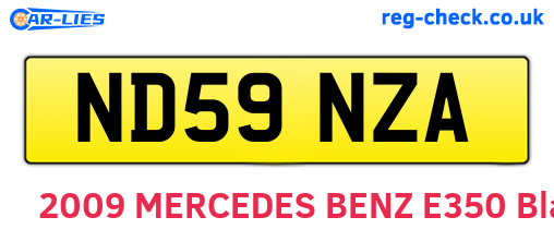 ND59NZA are the vehicle registration plates.