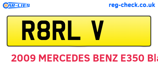 R8RLV are the vehicle registration plates.