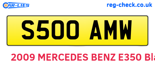 S500AMW are the vehicle registration plates.