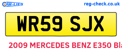 WR59SJX are the vehicle registration plates.