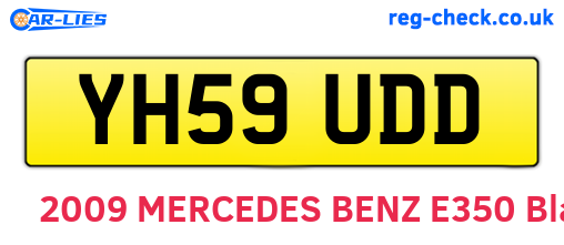 YH59UDD are the vehicle registration plates.