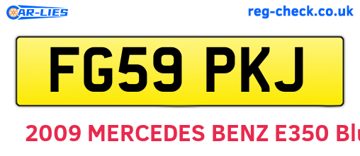 FG59PKJ are the vehicle registration plates.
