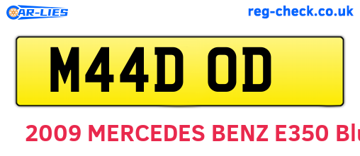 M44DOD are the vehicle registration plates.