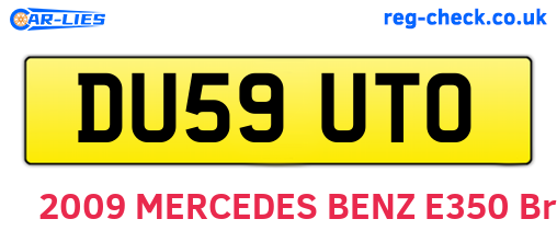 DU59UTO are the vehicle registration plates.