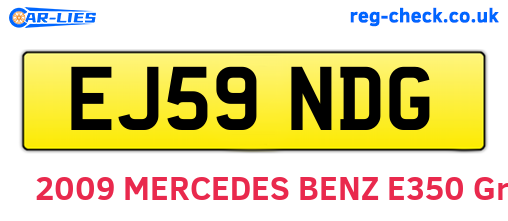 EJ59NDG are the vehicle registration plates.