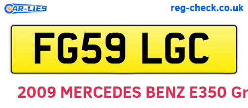 FG59LGC are the vehicle registration plates.