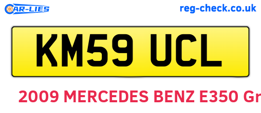 KM59UCL are the vehicle registration plates.
