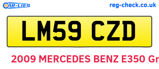 LM59CZD are the vehicle registration plates.