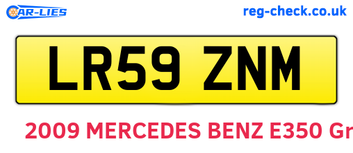 LR59ZNM are the vehicle registration plates.