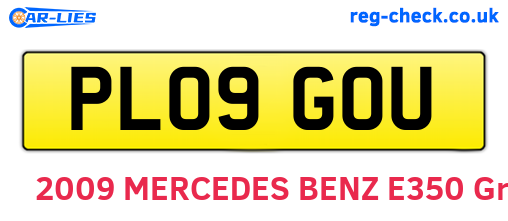 PL09GOU are the vehicle registration plates.