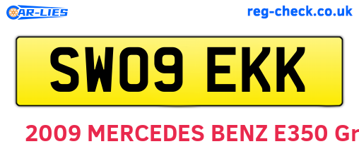 SW09EKK are the vehicle registration plates.