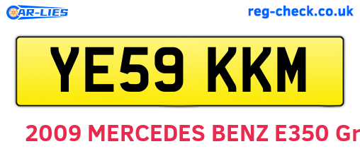 YE59KKM are the vehicle registration plates.