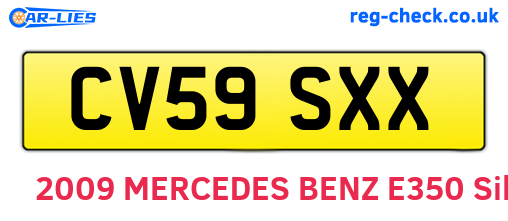 CV59SXX are the vehicle registration plates.
