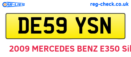 DE59YSN are the vehicle registration plates.
