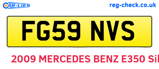 FG59NVS are the vehicle registration plates.