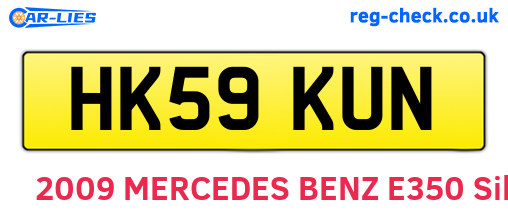 HK59KUN are the vehicle registration plates.